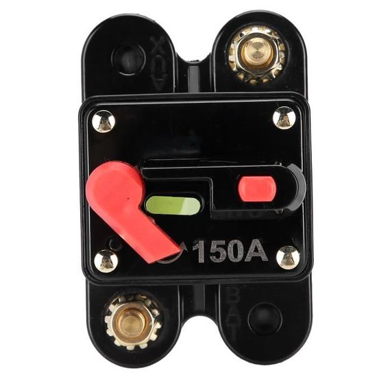 Disjoncteur Manuel Réarmable 12V/24V - 10A à 100A Pour Voiture, Bateau, Audio - 5
