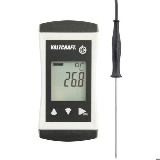 VOLTCRAFT PL-120 T1 – Thermomètre Numérique Robuste -200°C à +1372°C, Sonde Type K & J, Écran Rétroéclairé, Mesure Précise