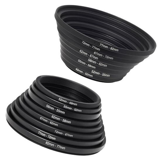 8x Augmenter + 8x Diminuer Adaptateur Filtre de Sonnerie Pas