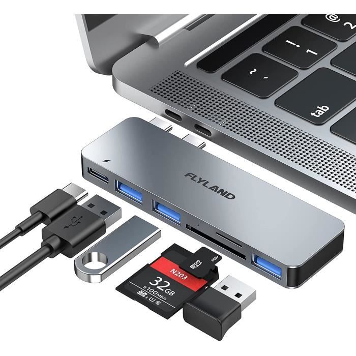 Hub USB C, Adaptateur MacBook ProAir M1 avec Thunderbolt 3 (Transfert
