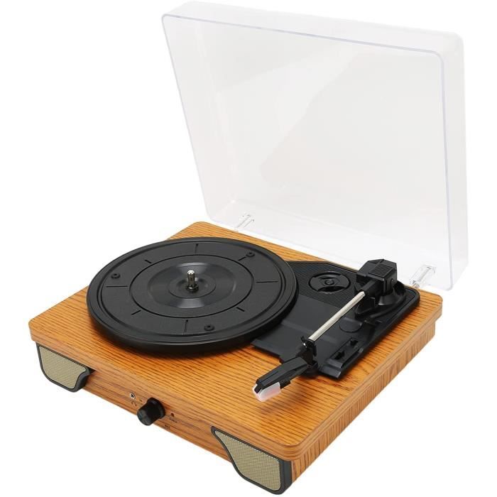 Lecteur Vinyle Rétro "Waves" Avec Haut-parleur Bluetooth - Sons De L'océan, Lumière RGB Réglable - Design Vintage Blanc Ou Vert - 8