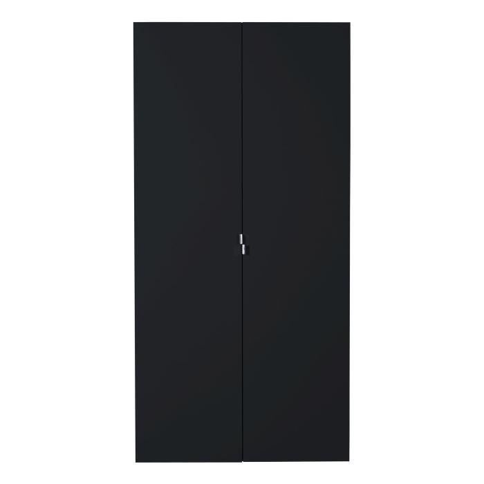 First Armoire De Chambre Style Contemporain Noir Laque L 101 Cm