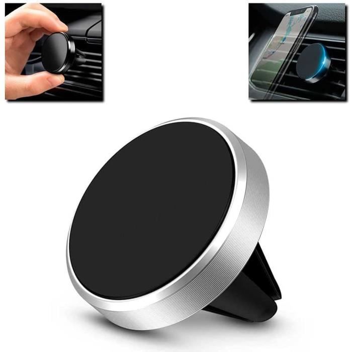 Support Universel Aimant Grille d'Aération Magnetique Voiture Smartphone Aeration Telephone Apple Samsung Argent[335]