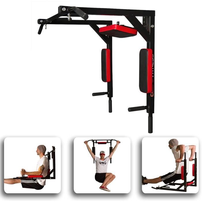 LARAS Barre de traction murale multifonctionnelle - Station de traction pour salle de gym à la maison