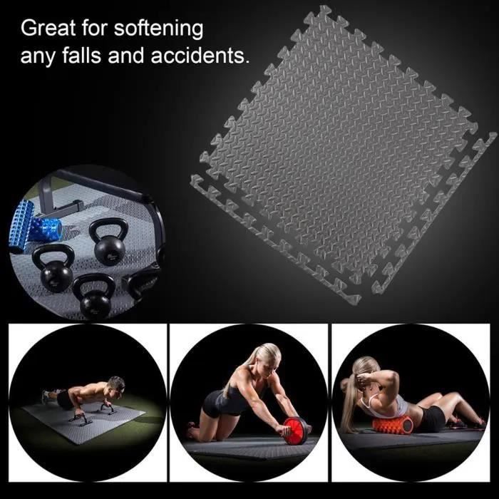 Tapis d'extérieur/intérieur en PVC - Noir - mousse EVA de qualité supérieure