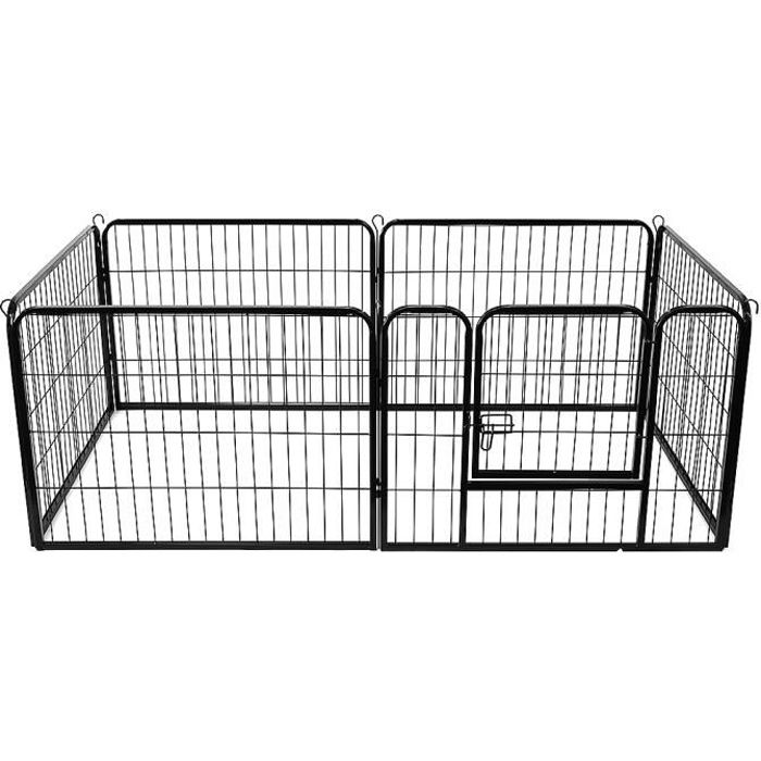 Parc 6 Panneaux pour Lapin-Cochon d'Inde, Chien ou Chat Extérieur ou Intérieur 60 cm de haut