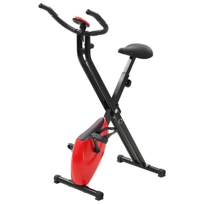 Vélo d'appartement pliable Magnétique Xbike 2,5 kg Noir Rouge