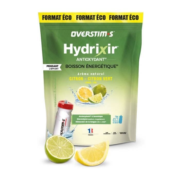 OVERSTIMS - Hydrixir Antioxydant - Hydratation & maintien des performances - Citron Citron vert - Sachet 3kg