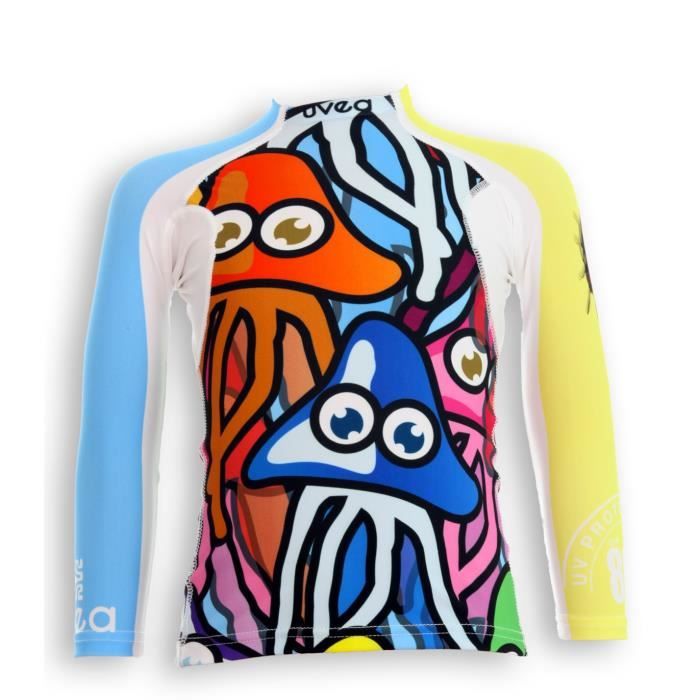 UVEA Teeshirt rashguard anti UV 80+ maillot manches longues INDIANA - Taille 9/18 mois - Imprimé funnyjelly