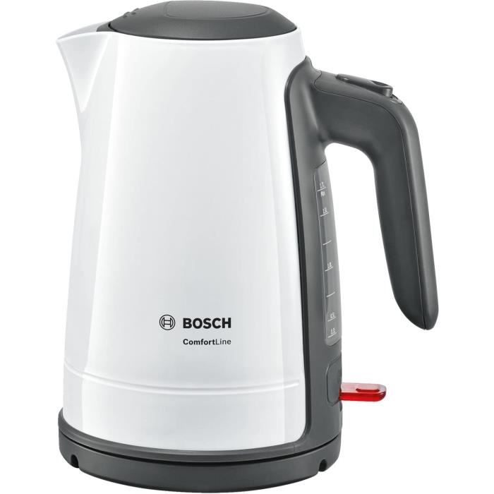 Bosch twk6 a011 Bouilloire Comfort Line, fonction de 1 tasses, arrêt automatique – à vapeur, Filtre anti-calcaire entnehmen, 2400 W,