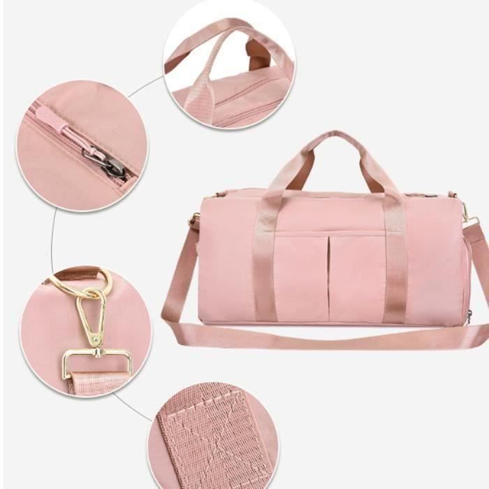 Sac de Sport Femmes Fitness étanche Poche Sac à Dos Cacher Chaussures Sac Voyage ROSE Sh74162