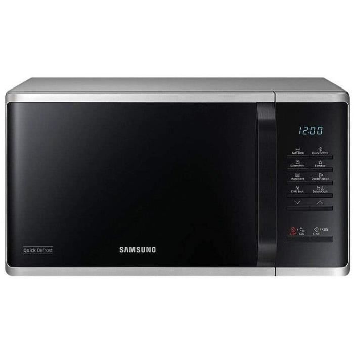 Four à Micro Ondes Samsung MS23K3513AS - Micro-ondes 800 W - capacité 23 litres - 800 W - couleur silver - plateau 28,8 cm