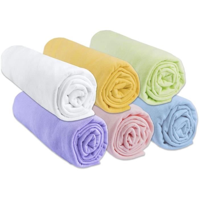 LIT BEBE e 3 Draps housse Coton pour lit beacutebeacute 60x120 cm Rose Blanc Parme marque Easy Dort289