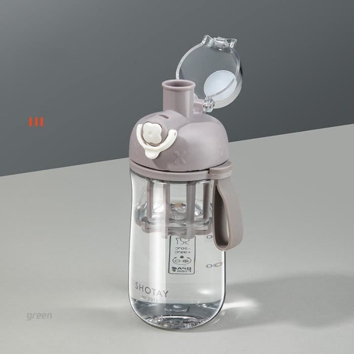 Gourde - Bouteille isotherme,Bouteille d'eau avec agitateur,Portable,sans BPA,pour le sport,anti fuite,en - Type Grey - 510ml