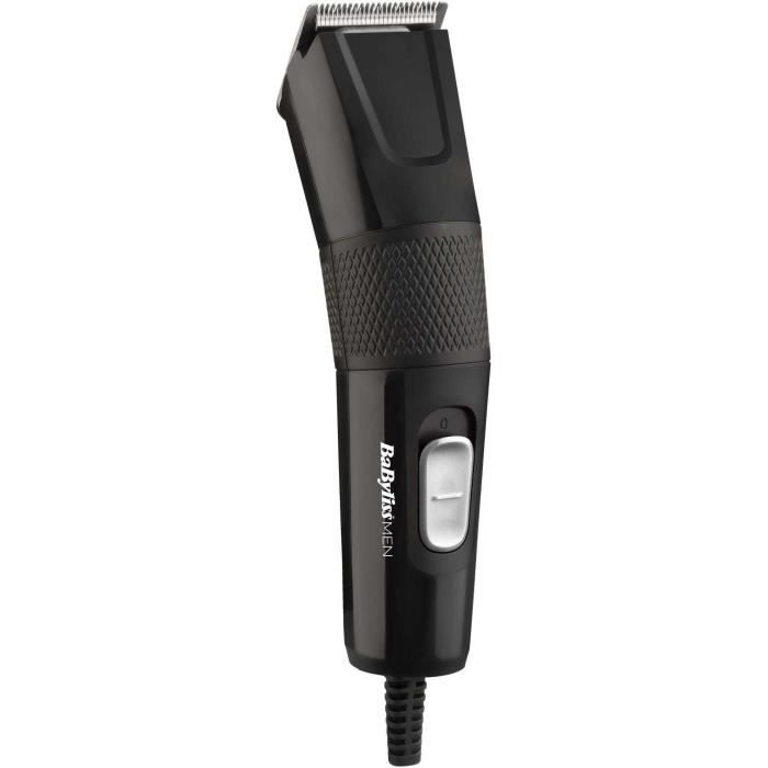 BABYLISS E756E - Tondeuse à cheveux filaire Corded Power - Lames XL 45mm - 9 hauteurs de coupe - Nettoyage rapide - Noir