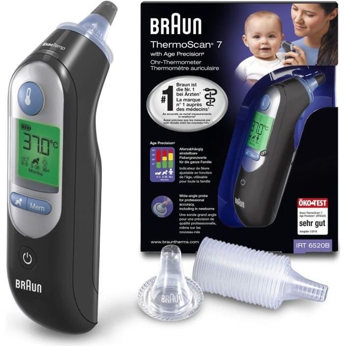 Braun Thermoscan 7 Thermometre Auriculaire avec Age Precisio