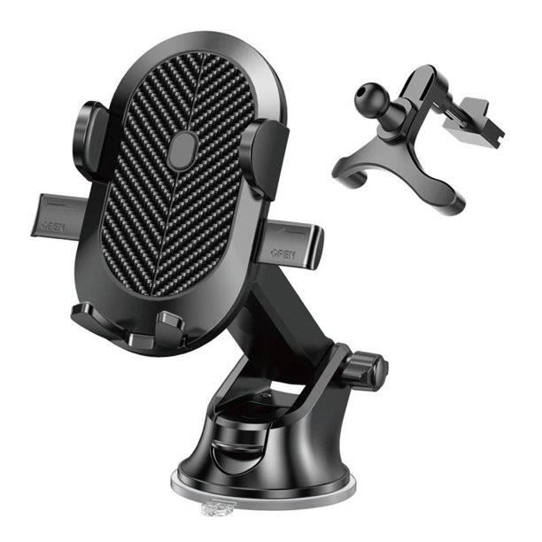 Support Téléphone Voiture 4 en 1 Support Voiture Auto Universel Rotation à 360° pour Tableau de bord/Pare-Brise/Grille d'aération
