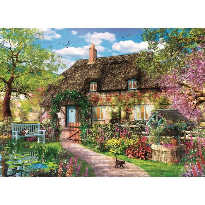 Puzzle 1000 pièces : Vieux cottage Coloris Unique