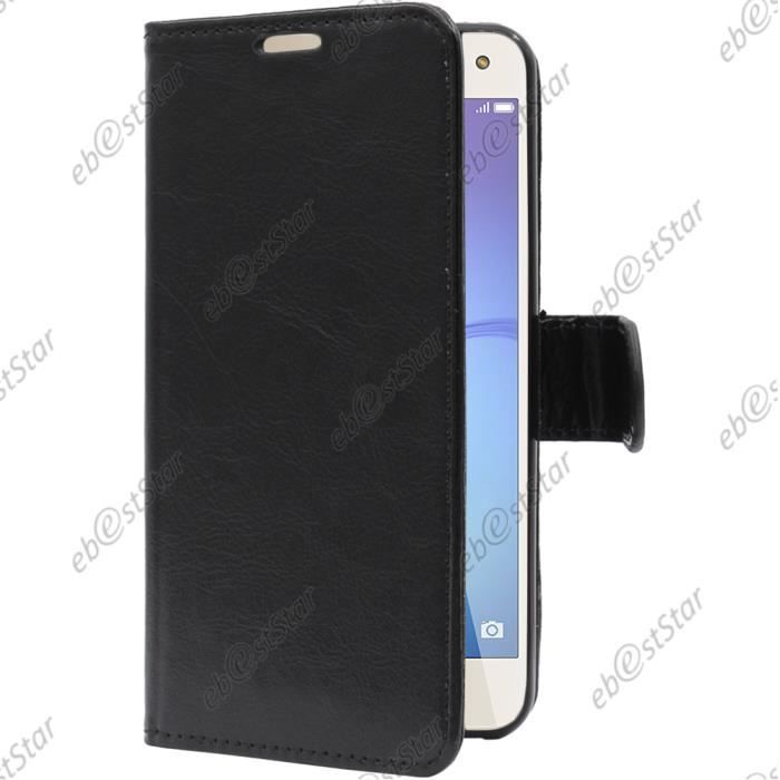 ebestStar ® Etui Portefeuille Protection pour Huawei Y6 2017, Couleur Noir