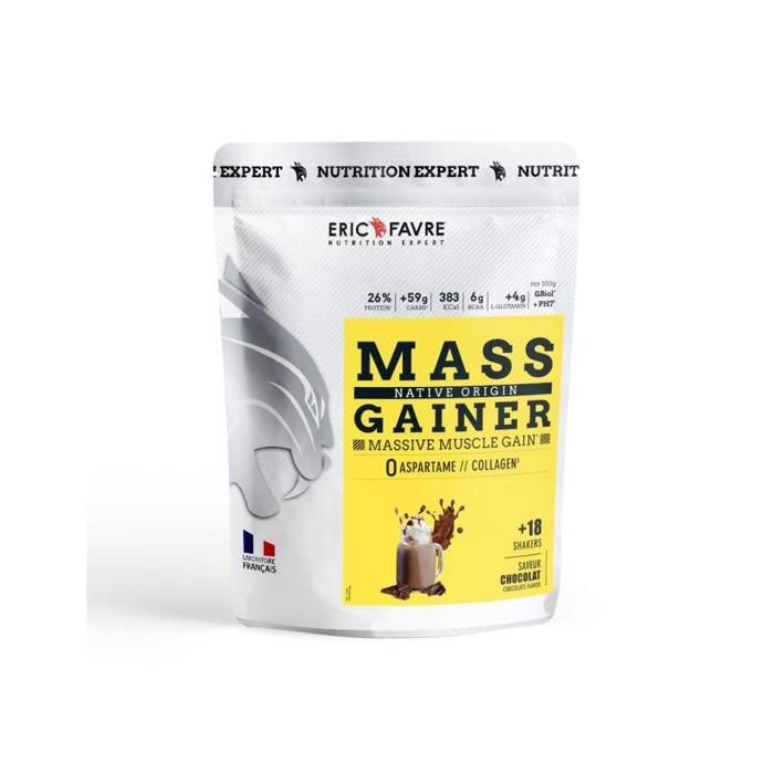 Eric Favre - Mass Gainer Native Protein - Gainers - Chocolat - 1kg
