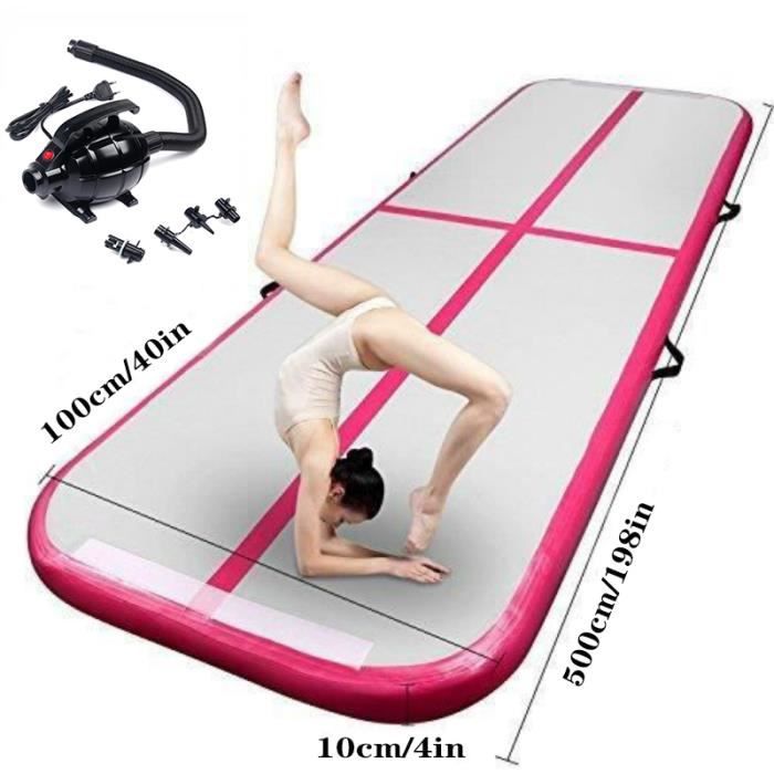Livraison Gratuite 5M Gonflable Gymnastique Matelas Gym Roller Air Piste Air Adulte Tapis -Rose
