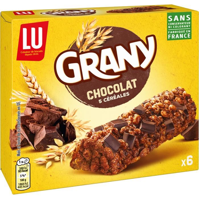 Barres Grany chocolat 125 g Grany