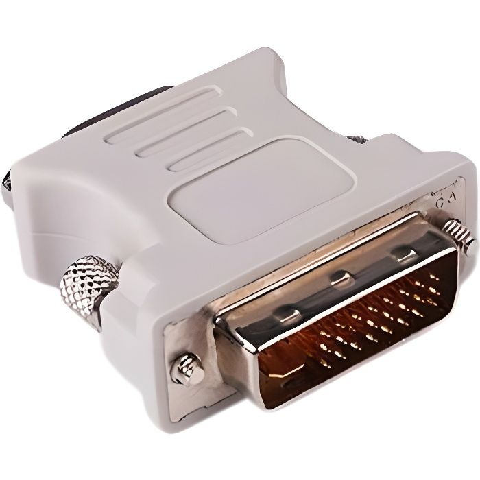 Adaptateur DVI 24+1Pin vers VGA 15Pin femelle