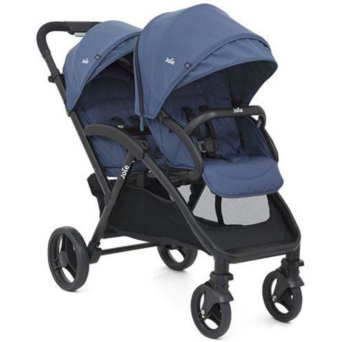 JOIE Evalite Duo - Poussette double compacte - Jusqu'à 15Kg - Bleu Deep Sea