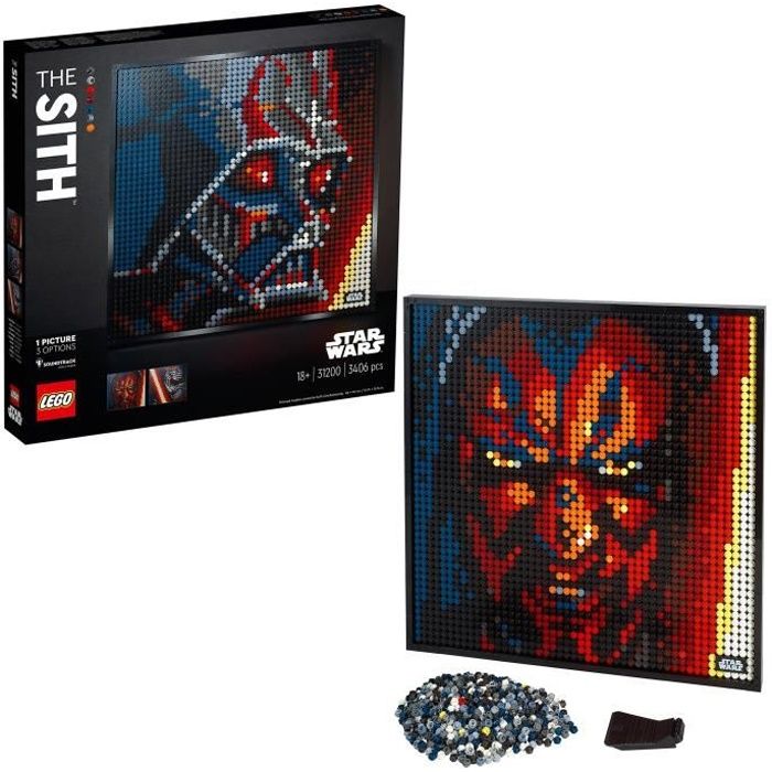 LEGO® ART 31200 Star Wars Les Sith Poster Mural, Loisirs Créatifs Adultes, Décoration Chambre ou Maison Cadeau Original
