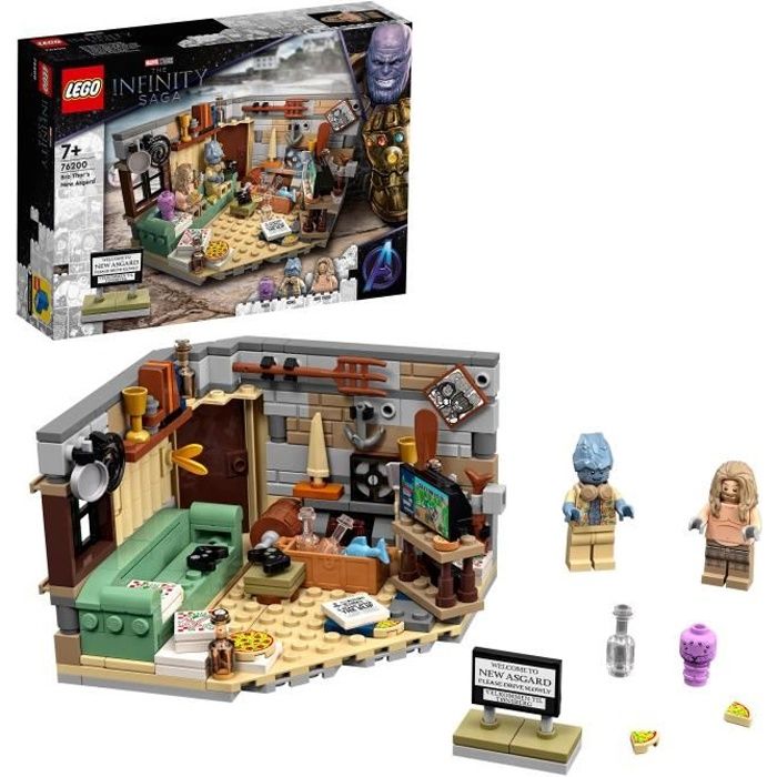 LEGO® 76200 Marvel Le nouvel Asgard de Bro Thor, Figurines Marvel Bro Thor et Korg, Jouet Thor pour enfants dès 7 ans