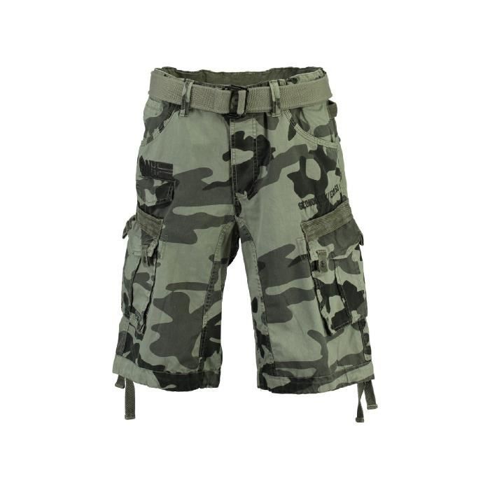Bermuda Homme Geographical Norway Panoramique Camo Gris