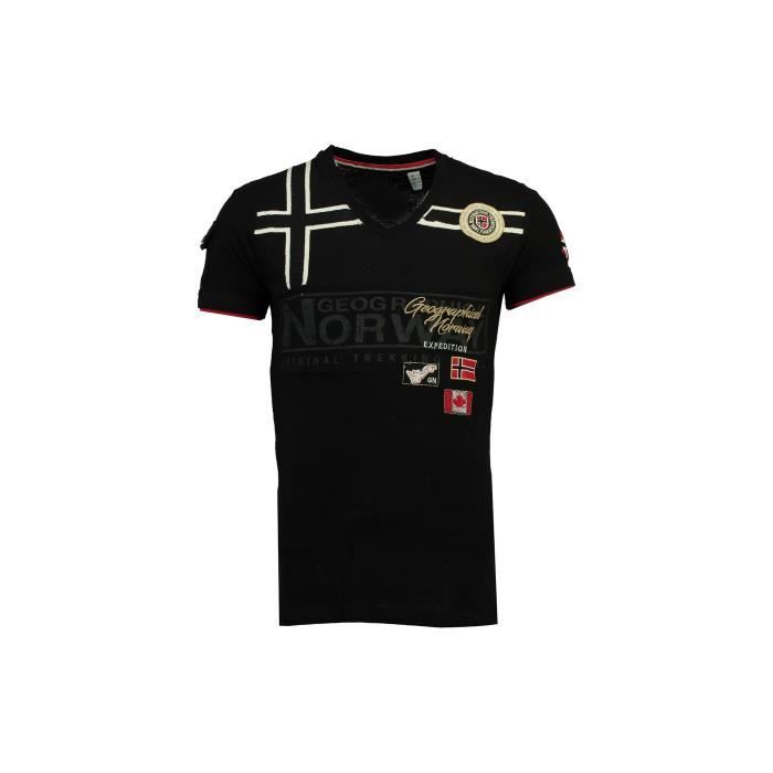 Tshirt Homme Geographical Norway Jaradock Noir