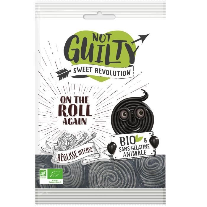 NOT GUILTY Bonbons à la Réglisse Sachet de On the Roll Again Réglisse - BIO - 90 g