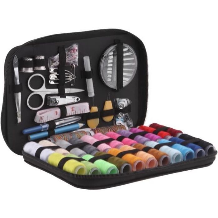 Kit de couture avec accessoires de couture Premium 96pcs avec étui de transport Trousse Couture pour Famille Voyages Urgence