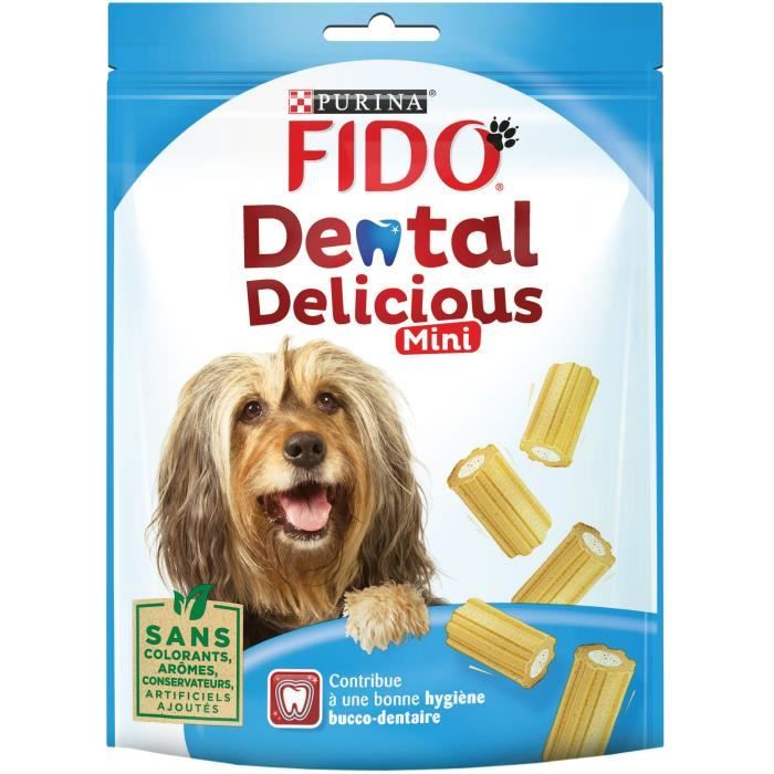 FIDO Os à mâcher Dental Delicious Mini - Pour chien - 130 g