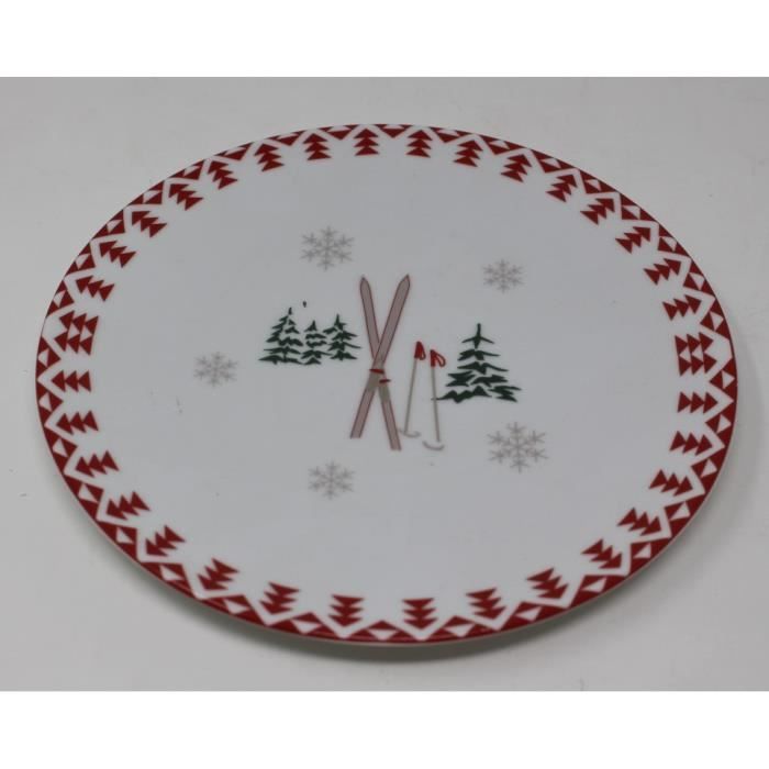 Assiette Dessert porcelaine LES CONFINS lot de 6