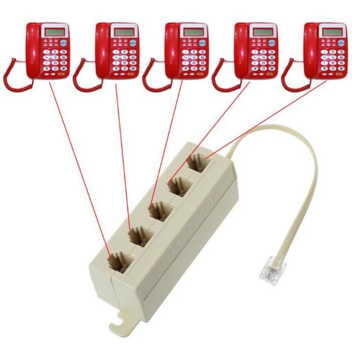 TELEPHONE FIXE - PACK TELEPHONES 1 x répartiteur téléphonique RJ11