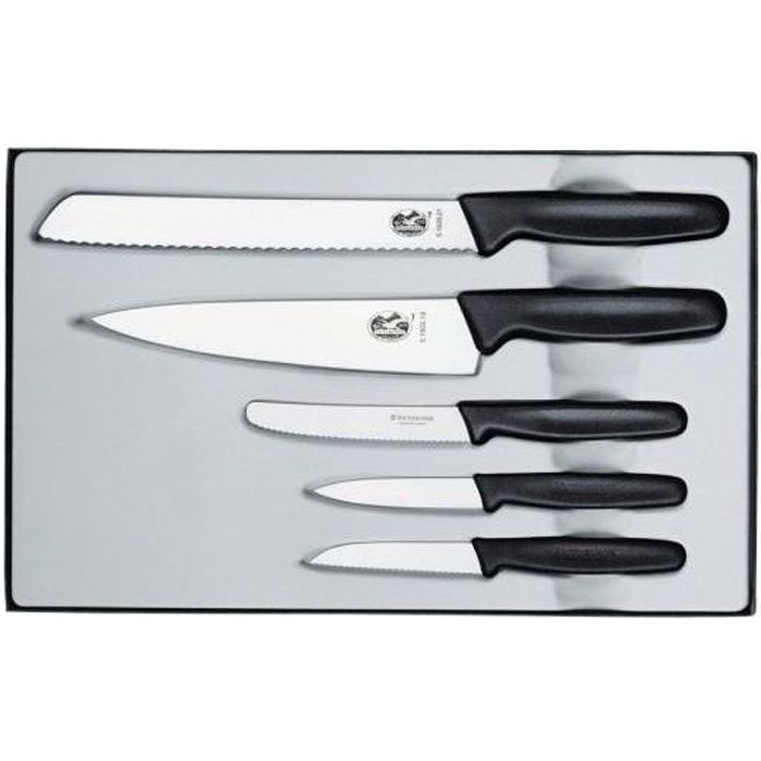 Coffret 5 couteaux Victorinox Manche noir