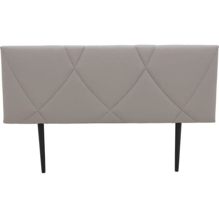 Tête de lit TUDOR - Tissu PU Taupe - L.162 x H.100 x P.7 cm