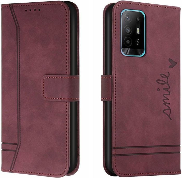 Coque Portefeuille En Cuir Noir Pour OPPO A94 4G - Étui Livre Magnétique Antichoc