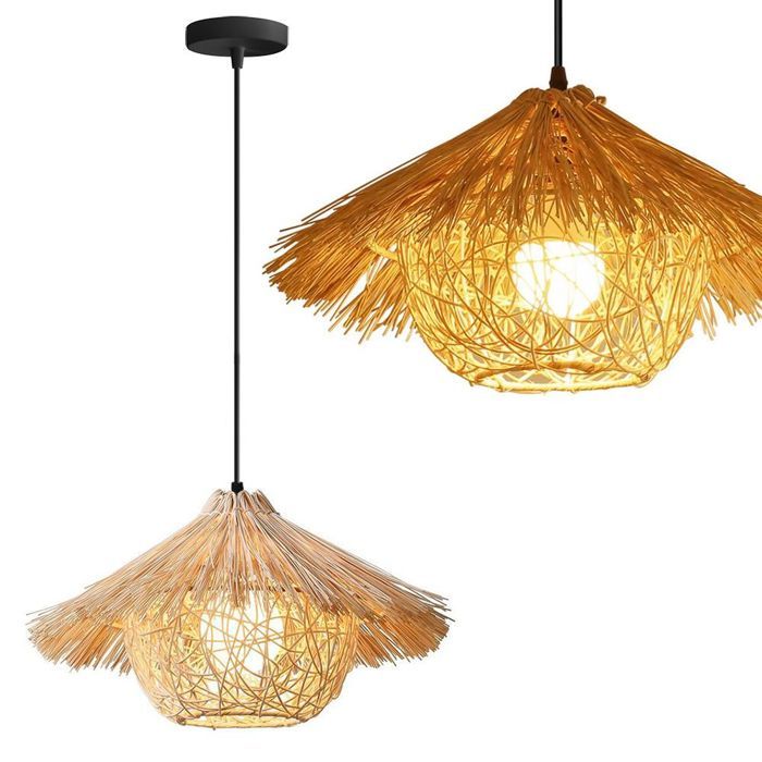Lampe Suspendue De Plafond Toolight Boho App1636-1Cp Suspenion Beige 40 X 40 X 23 Cm