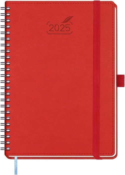Agenda 2025 Semainier MINISOISO A5 - Janvier à Décembre 2025, Couverture Rigide, Autocollants - Noir
