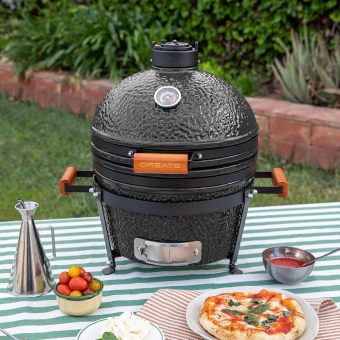 Barbecue fumoir en céramique - Create - BBQ Kamado - Polyvalent - Économie de charbon