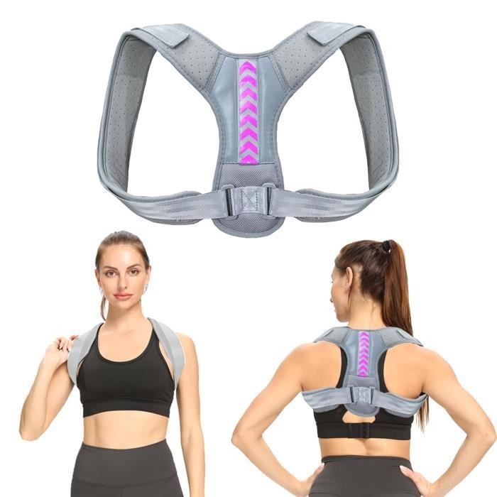 Correcteur de Posture Respirant Redresseur de Dos Homme Femme Posture Correcteur Dos Réglable Confortable Maintien du Dos Noir