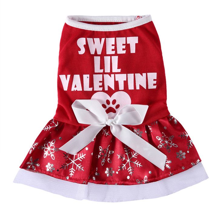 Costume pour chien et chat vêtements dHalloween de Noël de fête à thème robes flocon de neige avec nœud