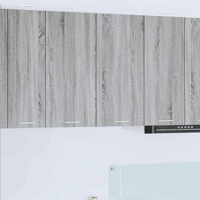 Armoire suspendue - vidaXL - Riga - Gris sonoma - 80x31x80 cm - Bois dingénierie - 2 portes - Grand espace de stockage