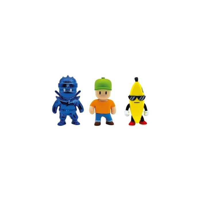 Figurines extensibles à collectionner - Bizak - Lot de 3 - 25 cm - Stumble Guys - Multicolore - Élastique - Extensible