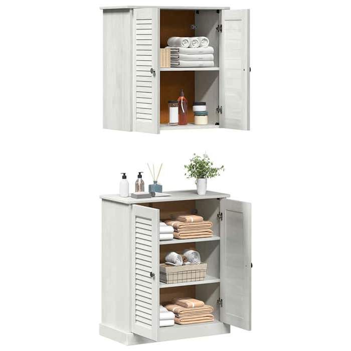 (TOP 2026)Ensemble de mobilier de salle de bain - SWEETY - ARMOIRE WC/SALLE DE BAIN COMPLETE - 2 pcs - 675x34x80cm 68x34x150cm 1985