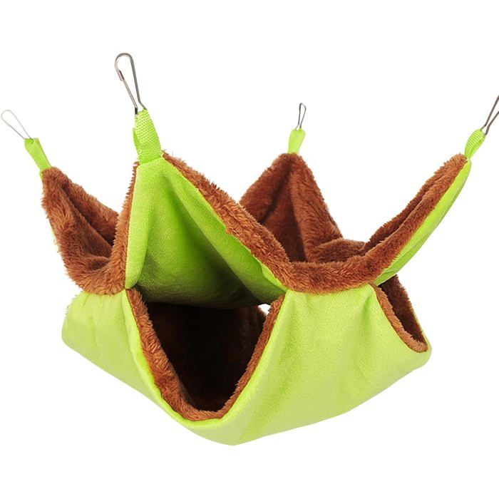 Hamac pour cages danimaux - Hamac double couche - Hamac chaud - Convient aux phalangers volants furets écureuils et cochons dInd