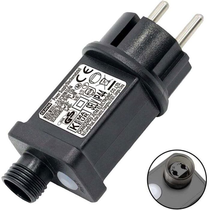 Clignoteur pour Guirlande lumineuse 31V 6W Prise Clignotante 9 Modes Avec Fonction Minuterie Étanche IP44 Transformateur LED Clignoteur pour Guirlande lumineuse 31V 6W Prise Clignotante 9 Modes Avec Fonction Minuterie Étanche IP44 Transformateur LED